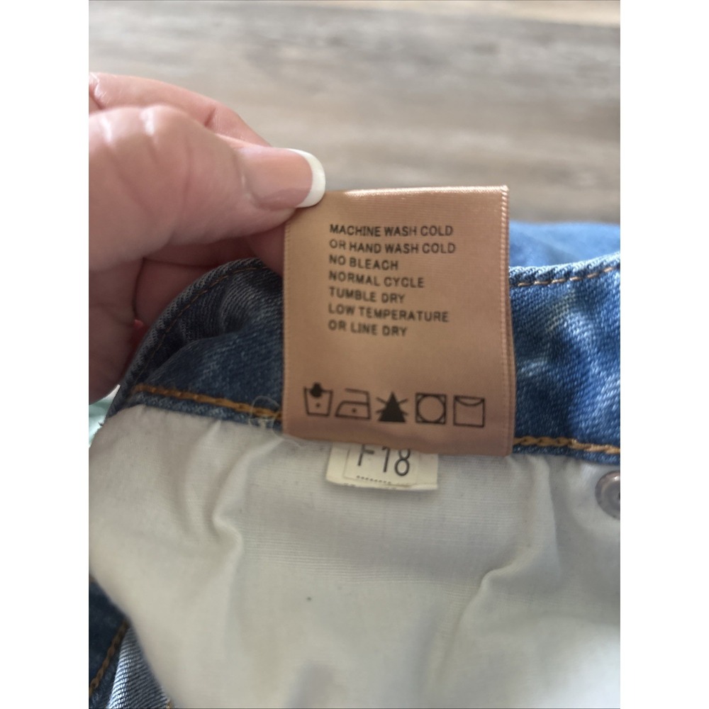 Driftwood Charlee High Rise Crop Wide Leg Jeans Size 27 Boho Buttonfly Womens - Picture 10 of 14
